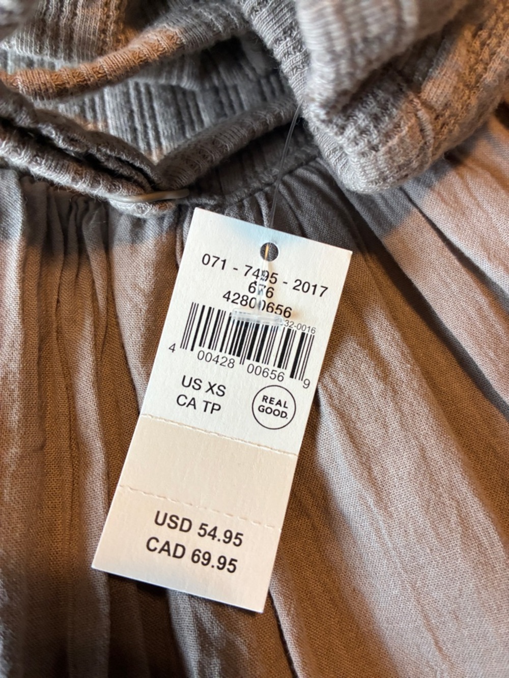 Aerie Sleeveless Cotton-Blend Dress in Light Taupe - Picture 3 of 6